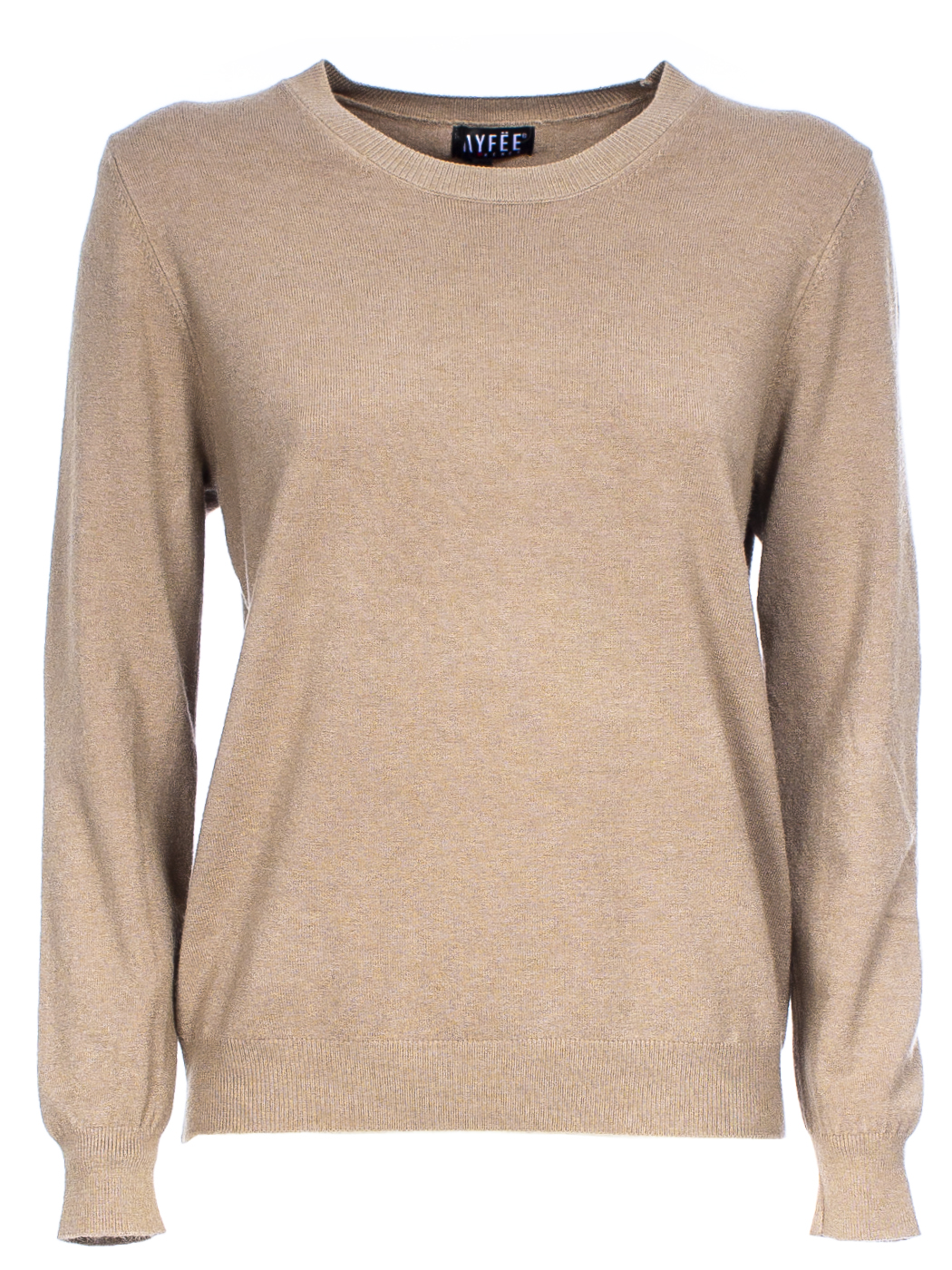 MAGLIA ROUND NECK, 3 TG, 30% AC 22%NY 20%VI 28%PL, MADE IN PRC    - BEIGE